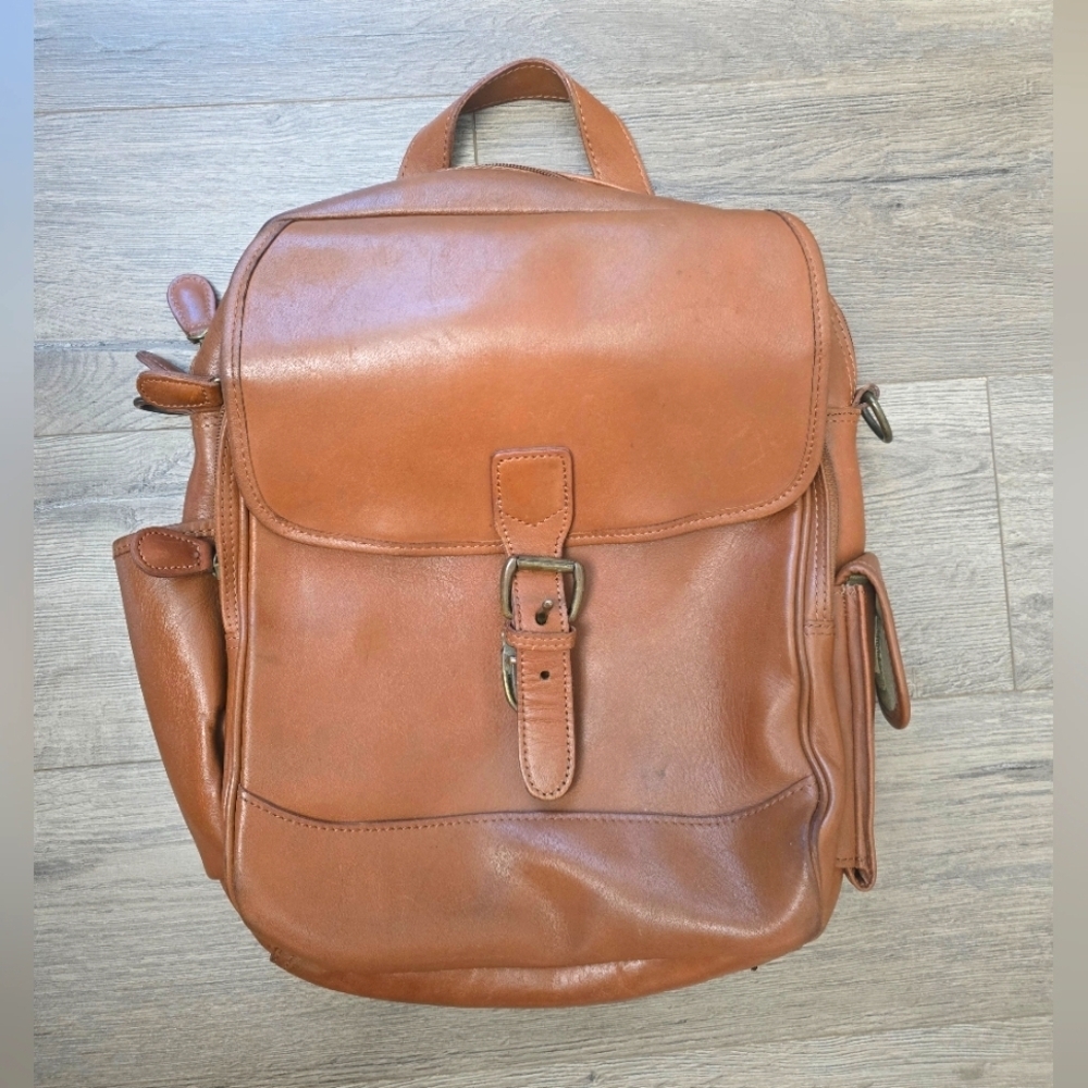 L.L. Bean Leather Brown Organizer Bag Heritage Preppy Boho Collegiate